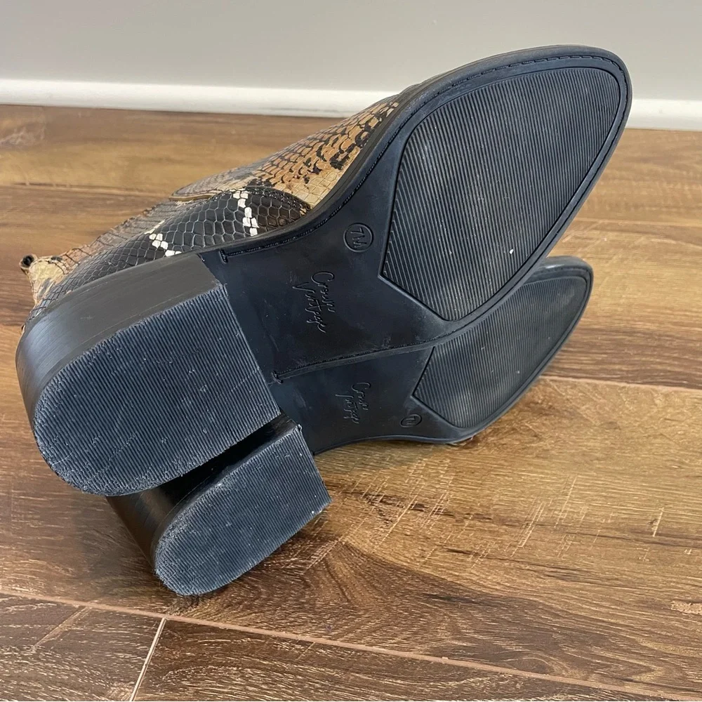 Python Snakeskin Print Boots - Picture 6 of 7